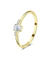 Beautifully of CZ Crystal Silver Ring NSR-4076